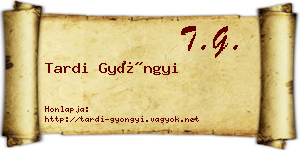 Tardi Gyöngyi névjegykártya